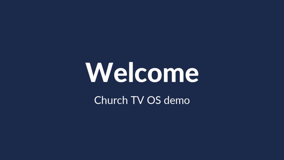 A Signage welcome sign on the TV